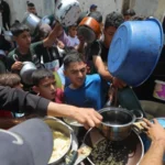 Strikes kill six Palestinians protecting aid trucks, says Hamas
