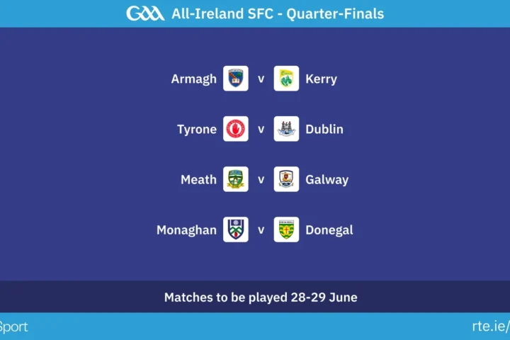 All-Ireland SFC draw: Dublin to face Tyrone in last-eight