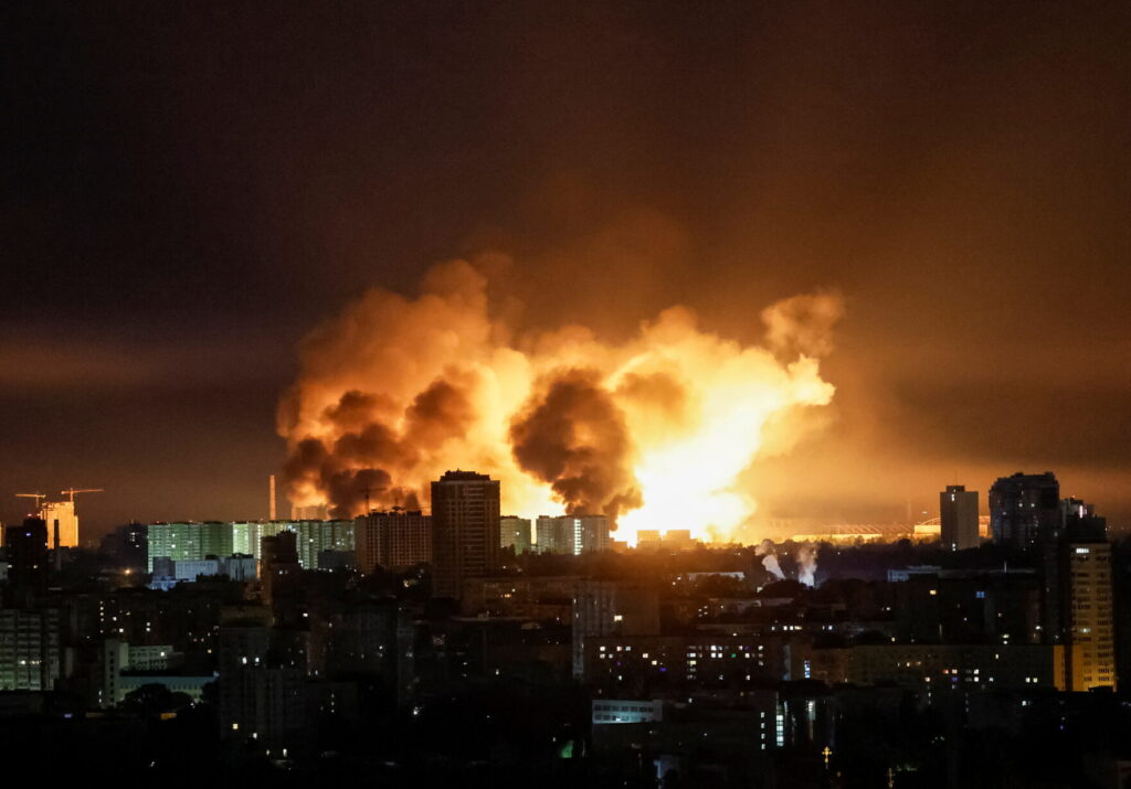 Russian air raids target Kyiv with civilian infrastructure damage