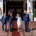 Macron, Merz and Tusk visit Moldova to back EU course ahead of elections
