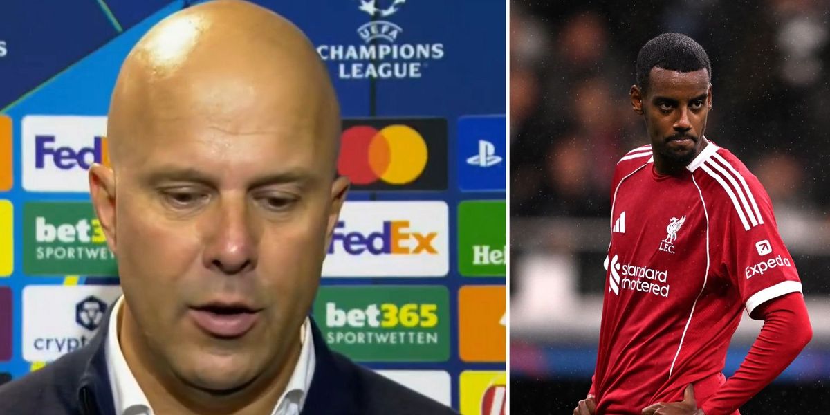 Arne Slot explains Alexander Isak's half-time substitution during Liverpool's Champions League win