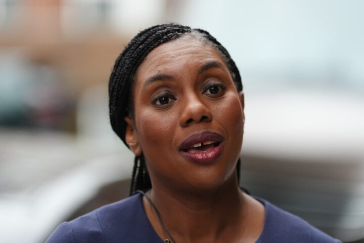 Kemi Badenoch pledges to dismantle climate laws after Miliband's fracking ban announcement
