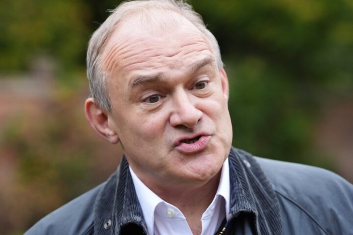 Man arrested for allegedly stalking UK Liberal Democrat leader Ed Davey with a knife