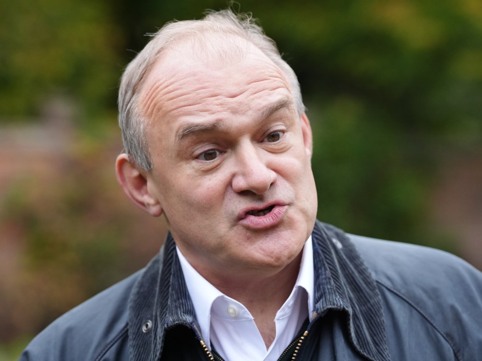 Man arrested for allegedly stalking UK Liberal Democrat leader Ed Davey with a knife