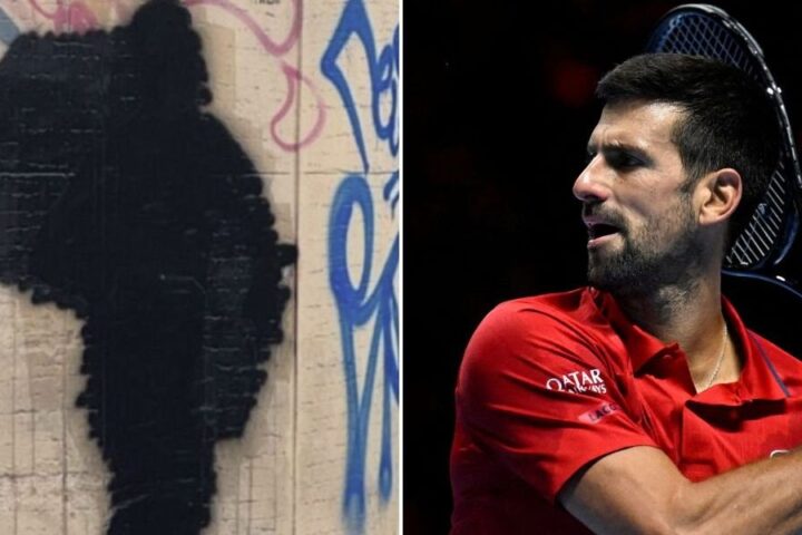 Mural of Novak Djokovic vandalized as he relocates to Greece following family backlash