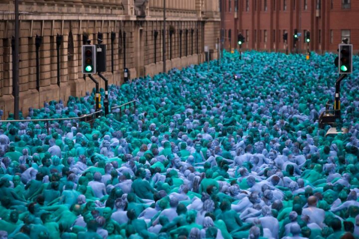 Spencer Tunick's nudity installations evolve as he celebrates art in Granada's olive groves