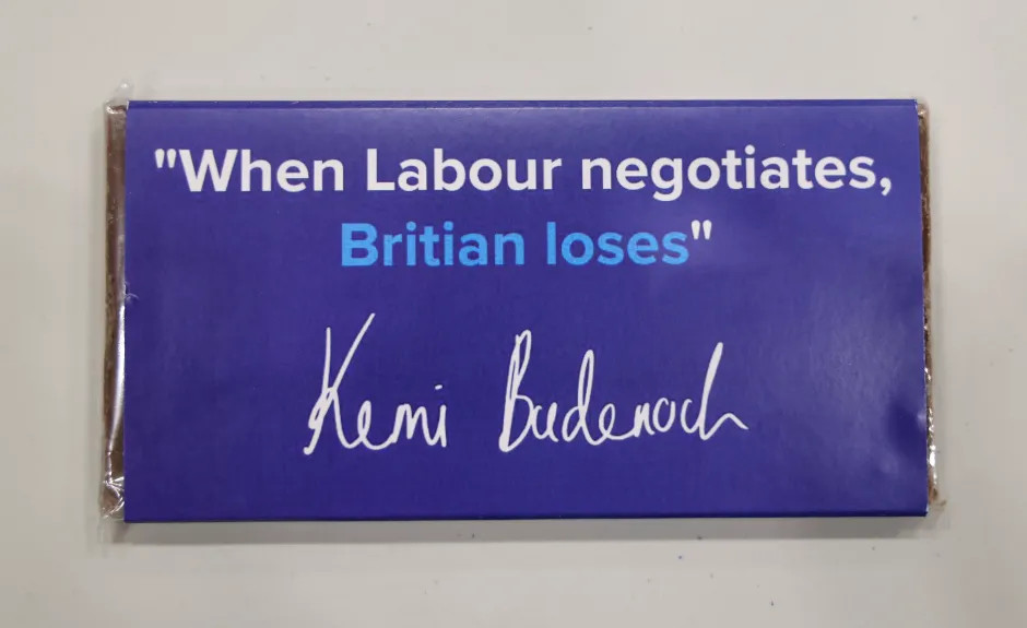 Tory conference chocolate bar misspells Britain, causing embarrassment for party leaders