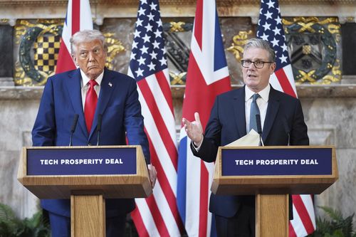Trump and Starmer sign landmark tech deal amid private discussions on Ukraine and trade issues
