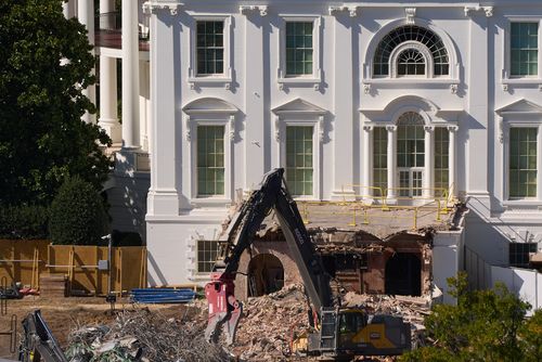 Trump initiates demolition of White House East Wing for new ballroom construction