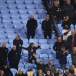 Aston Villa fans chant at vacant away section amid police concerns over Maccabi Tel Aviv supporters