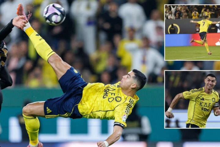 Cristiano Ronaldo scores spectacular overhead kick at 40 in Al-Nassr's league win