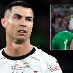 Cristiano Ronaldo sent home after red card in Portugal's defeat to Ireland