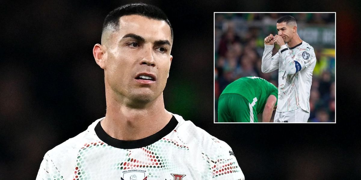 Cristiano Ronaldo sent home after red card in Portugal's defeat to Ireland