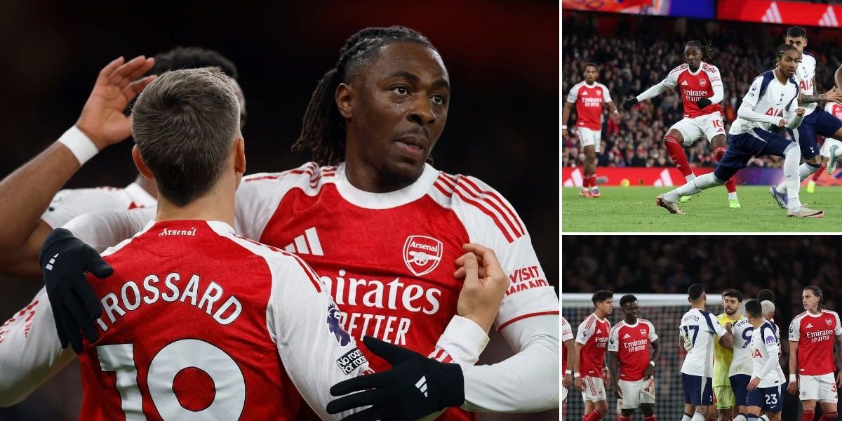 Eberechi Eze scores historic hat-trick as Arsenal dominates Tottenham in north London derby