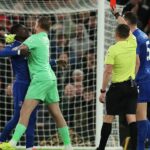 Idrissa Gueye sent off after striking teammate Michael Keane in Manchester United clash