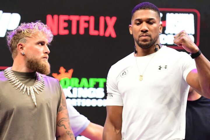 Jake Paul shows signs of distress as he faces Anthony Joshua ahead of fight