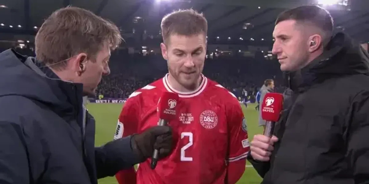 Joachim Andersen expresses fury after Denmark's late collapse against Scotland in World Cup qualifier