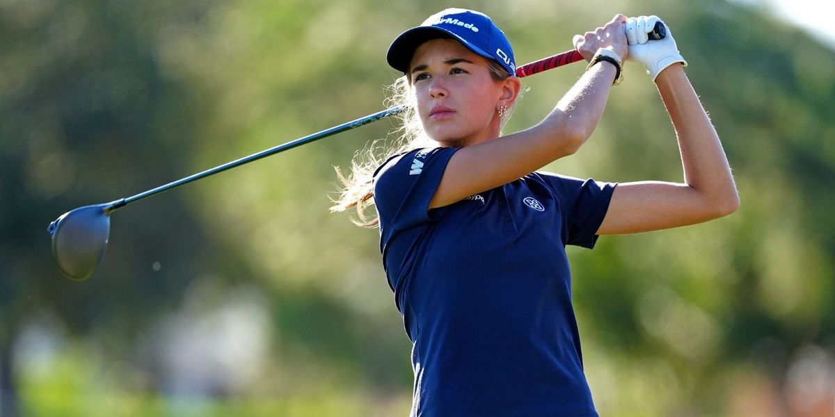 Kai Trump struggles in LPGA debut with score of 83 at £2.5 million event