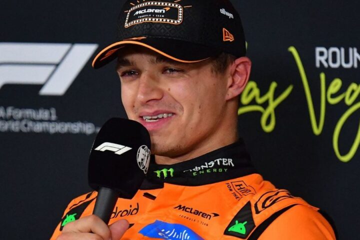 Lando Norris claims pole position in challenging conditions at Las Vegas Grand Prix