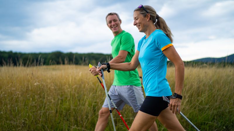 Nordic walking offers comprehensive health benefits and engages both upper and lower body