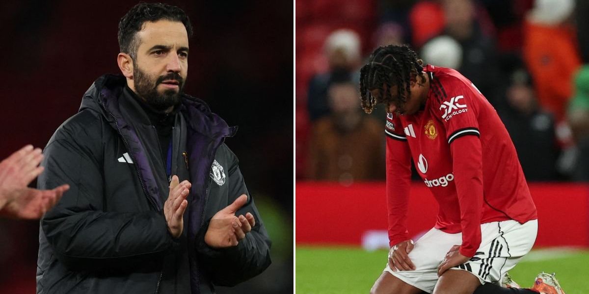 Ruben Amorim criticizes Manchester United players after defeat to 10-man Everton at Old Trafford