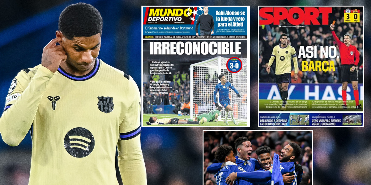Spanish press criticizes Marcus Rashford after Barcelona's heavy defeat to Chelsea