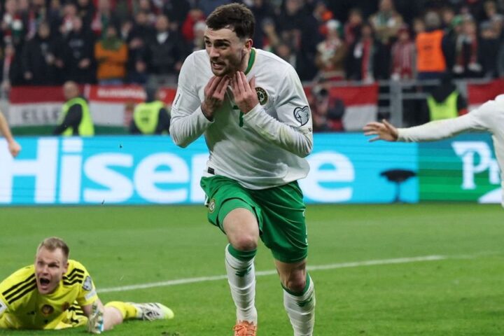 Troy Parrott's hat-trick secures Ireland World Cup play-off spot with dramatic win over Hungary