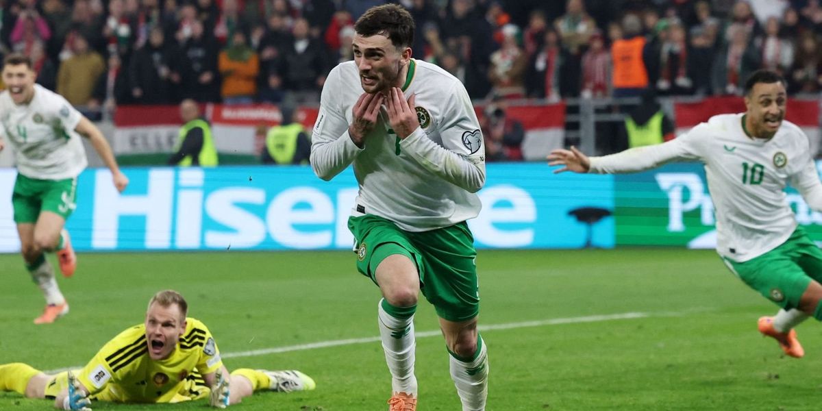 Troy Parrott's hat-trick secures Ireland World Cup play-off spot with dramatic win over Hungary