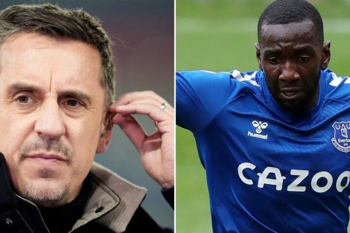 Yannick Bolasie criticizes Gary Neville's commentary during Manchester United's defeat to Everton