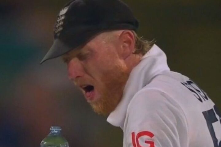 Ben Stokes visibly struggles after drinking pickle juice to combat cramp during Ashes Test
