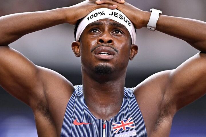 British sprinter Jeremiah Azu reflects on faith after warning over '100 per cent Jesus' headband