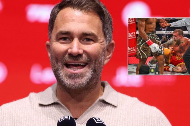 Eddie Hearn dismisses Jake Paul’s claims of wobbling Anthony Joshua during their bout