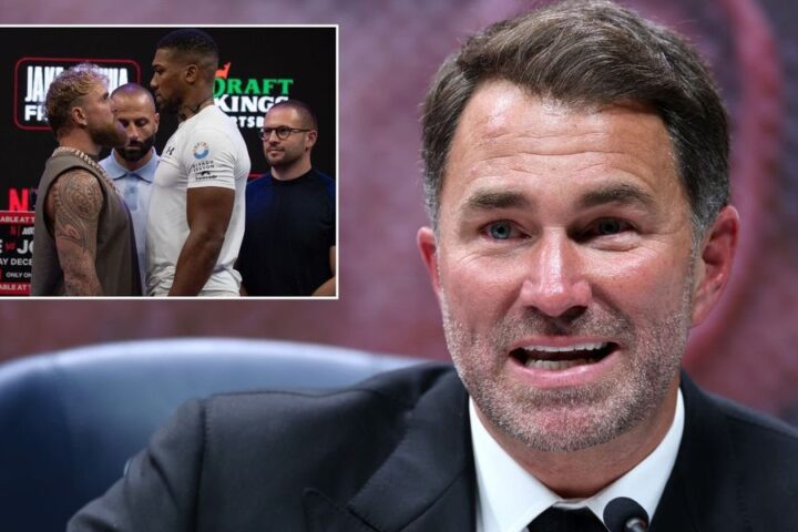 Eddie Hearn warns that Anthony Joshua must avoid embarrassment against Jake Paul in upcoming fight