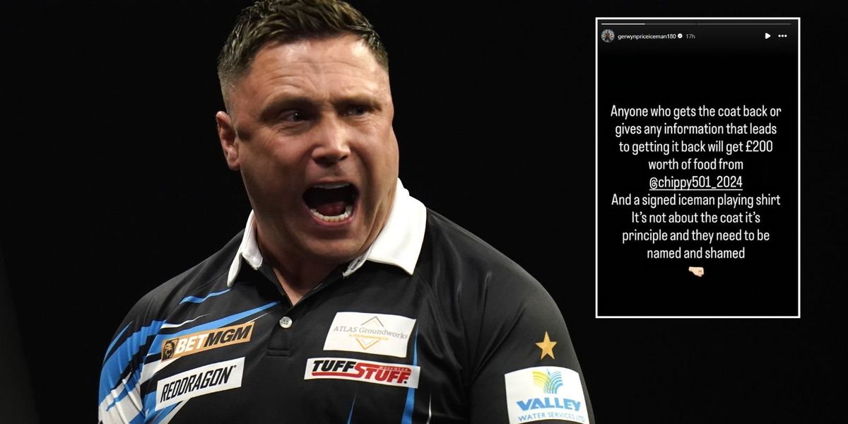 Gerwyn Price offers £200 reward for information on stolen coat ahead of championship