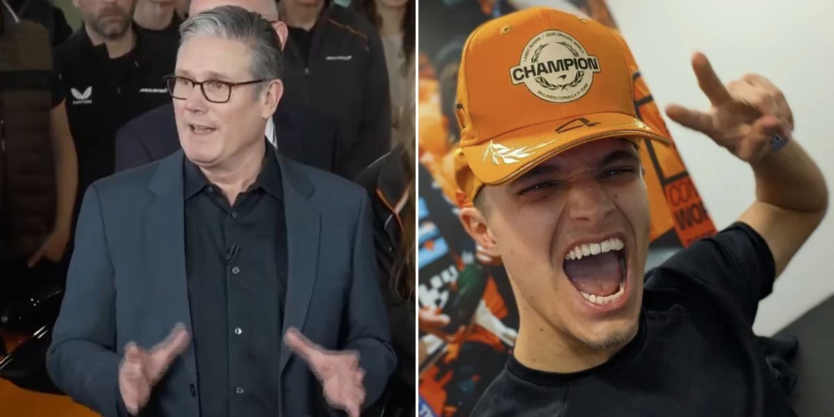 Keir Starmer faces backlash for joining Lando Norris’ Formula 1 celebrations