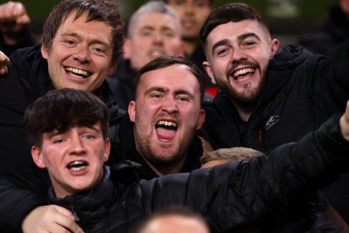 Luke Littler attends Manchester United match ahead of World Darts Championship title defence