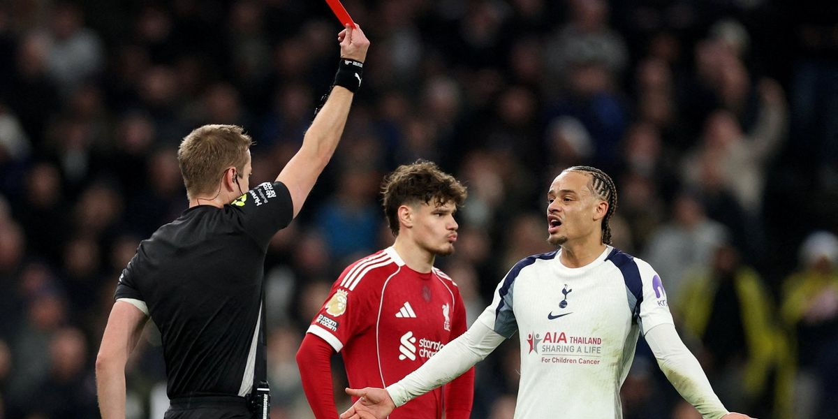 Premier League issues statement following Xavi Simons' red card in Tottenham's match against Liverpool