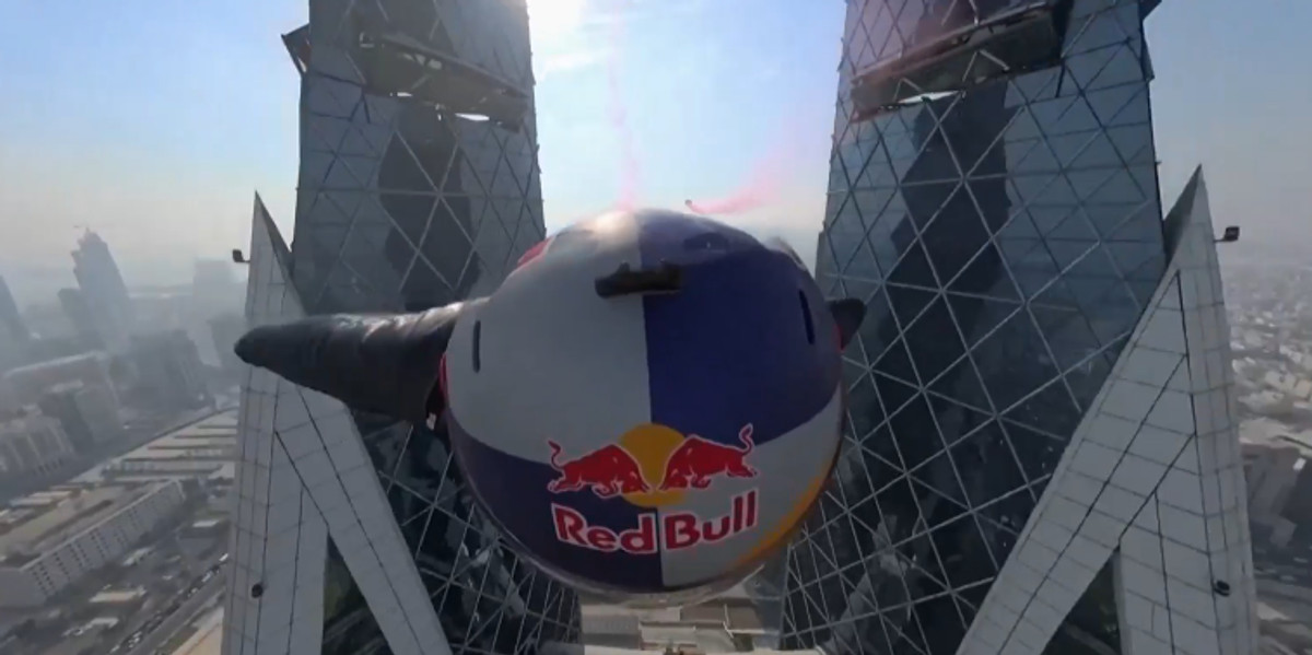 Red Bull athletes achieve historic world-first synchronised skydive between Bahrain twin towers