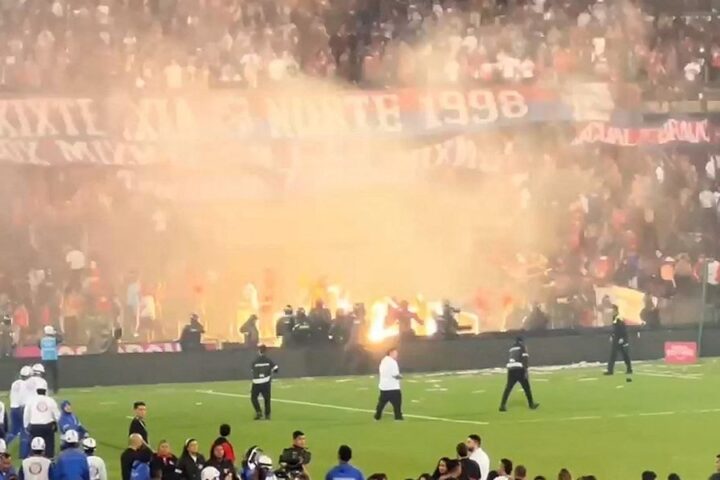 Violence at Colombia Cup final leaves 59 injured as police seize large cache of pyrotechnics