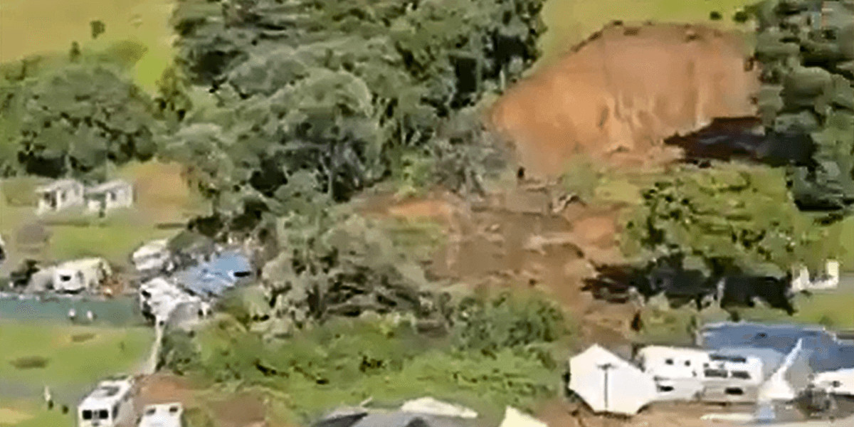 Children missing after massive landslide hits Mount Maunganui campsite in New Zealand