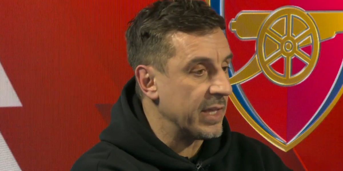 Gary Neville brands Gabriel Martinelli 'an idiot' for conduct in Arsenal-Liverpool draw