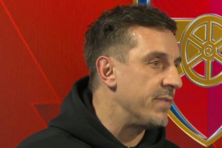 Gary Neville faces backlash for calling for violence against Arsenal's Martinelli on live TV