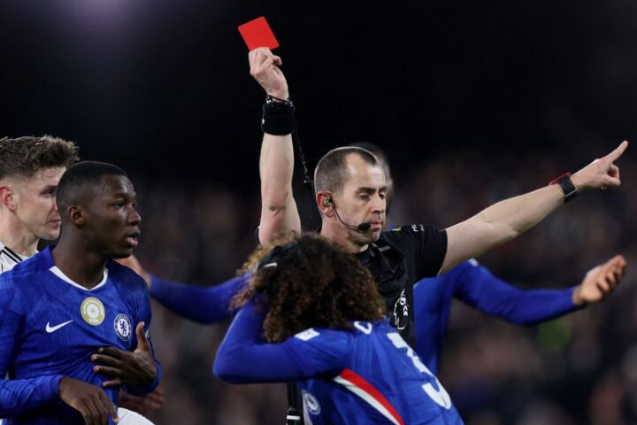 Marc Cucurella sent off as Chelsea faces disciplinary crisis in Fulham derby
