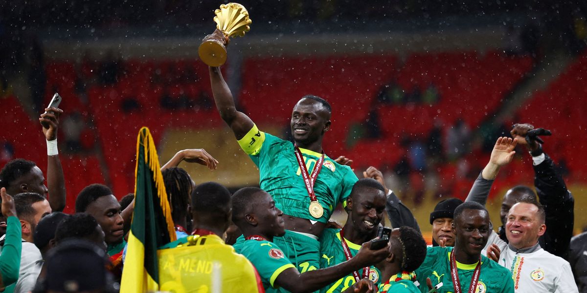 Sadio Mane celebrates Africa Cup of Nations victory with family after Senegal's historic win