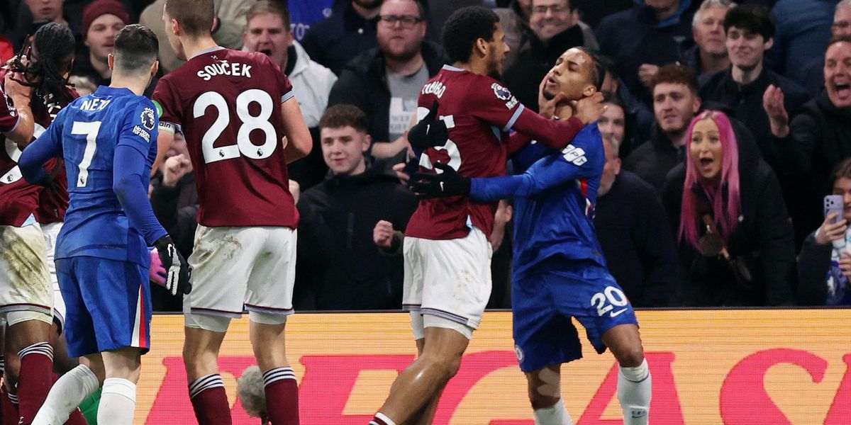 West Ham's Jean-Clair Todibo sent off after on-field brawl in Chelsea match