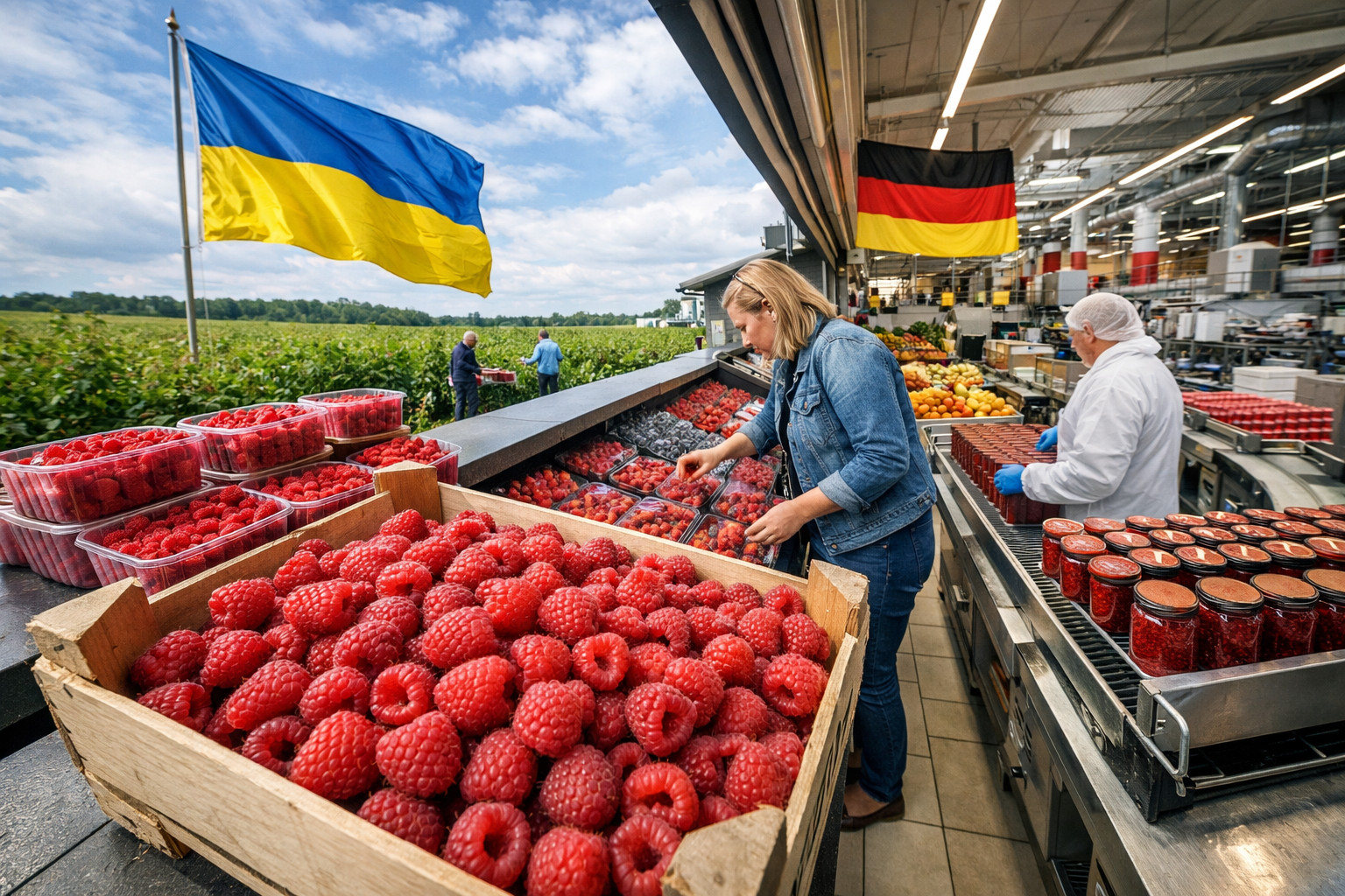 Ukrainian raspberry exports deliver price stability for German consumers and Polish industry