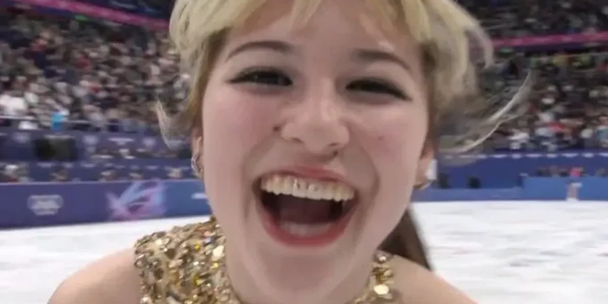 Alysa Liu celebrates gold medal victory with candid expletive at Winter Olympics