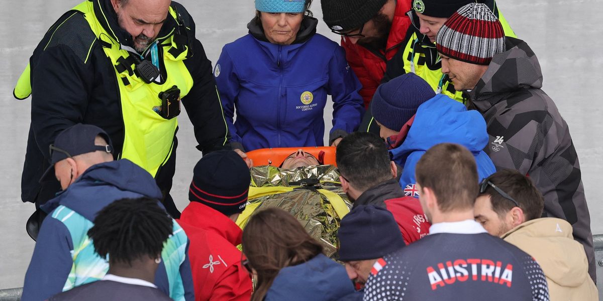 Austrian bobsleigh pilot hospitalized after crash during Winter Olympics final