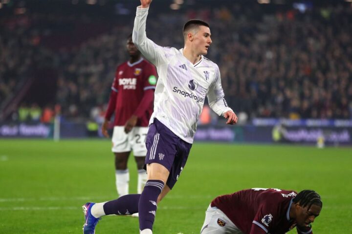 Benjamin Sesko equalizes late to secure draw for Manchester United against West Ham