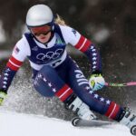 Chemmy Alcott visibly emotional reporting on Lindsey Vonn's serious crash at Winter Olympics